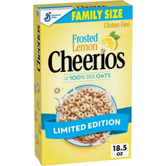 Cheerios Gluten Free Frosted Lemon Family Size Breakfast Cereal - 18.5oz
