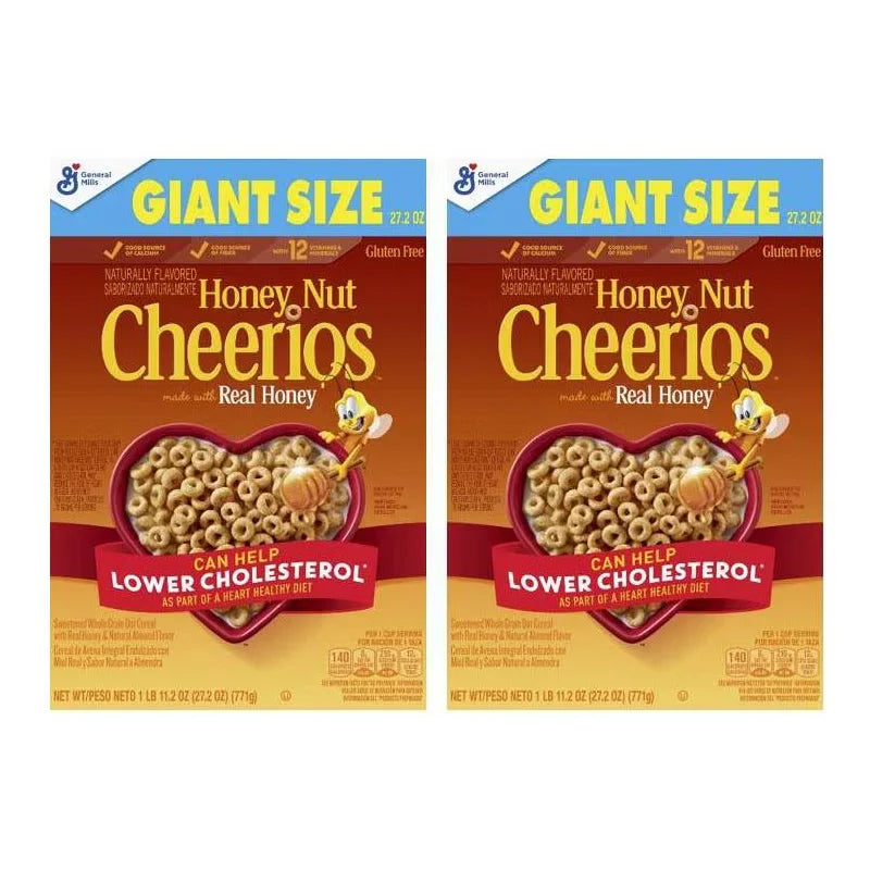 General Mills Cheerios 2 Pack/27.2oz Each Honey Nut Breakfast Cereal